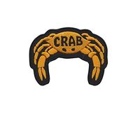 Écusson brodé à repasser avec inscription « Crab Reggae Ska Beat » Doré
