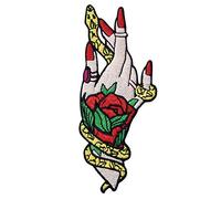 Écusson brodé à repasser et à coudre Motif serpent et sorcière