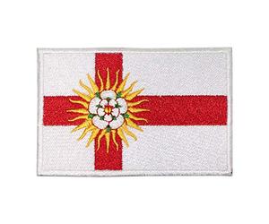 Écusson brodé à repasser ou à coudre avec drapeau du comté de West Riding