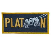 Écusson brodé à repasser ou à coudre avec logo du film Platoon (8,9 cm) - Écusson souvenir pour costume, veste, sac à dos, cadeau