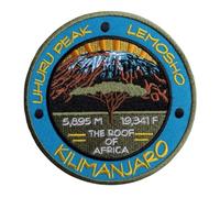 Écusson brodé à repasser ou à coudre sur le toit de l'Afrique du Mont Kilimandjaro Uhuru Peak Lemosho Tanzanie - 8,9 cm