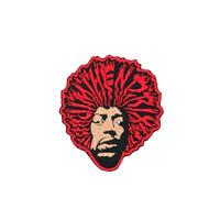 Écusson brodé à thermocoller ou à coudre inspiré du groupe de rock Hendrix pour sacs à dos, chapeaux, vestes, jeans, etc. Noir