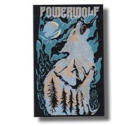 Écusson brodé à thermocoller sur le thème du loup de lune