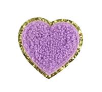 Écusson brodé avec amour doré et paillettes - Mélange de couleurs - Cœurs - Patch de réparation pour chapeaux, vestes, chemises, gilets, chaussures, jeans, mur - Grand format (E, taille unique)