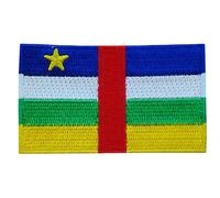 Écusson brodé Bebuz - Drapeau de l'Afrique centrale - Écusson thermocollant ou à coudre - Patch de réparation en tissu - Patchs militaires tactiques - Emblème