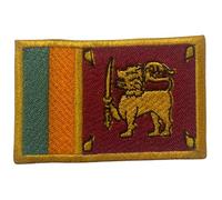 Écusson brodé Bebuz - Drapeau du Sri Lanka - Patch thermocollant ou à coudre - Patch de réparation en tissu - Patchs militaires tactiques - Emblème