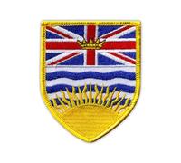 Écusson brodé « Coat of Arms British Columbia » - À coller au fer à repasser ou à chaud