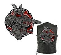 Écusson brodé de chapitre d'armes militaires samouraï avec épée style culturel japonais thermocollant pour vêtements, vestes, jeans