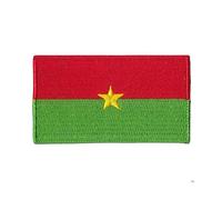 Écusson brodé Drapeau All Country Flag Patch (4,5 × 3 cm) - Écusson brodé thermocollant ou à coudre pour vestes, sacs à dos, sacs, chapeaux et projets d'artisanat (Burkina Faso)