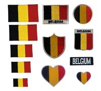 Écusson brodé Drapeau Belgique - 4,5 x 3 cm - Thermocollant ou à coudre - Pour veste, sac à dos, chapeau - Loisirs créatifs