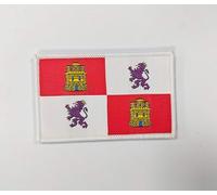 Écusson Brodé Drapeau Castille Lion Aux Couleurs Officielles - Patch Motard et Militaire (Castille Leon)
