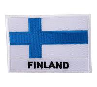 Écusson brodé drapeau de la Finlande à coudre ou à coller au fer à repasser - ELLU - 1 pièce - Rectangulaire - Patch brodé - patch - écusson - Drapeau