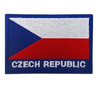 Écusson brodé drapeau de la République tchèque thermocollant/à coudre - ELLU - 1 pièce - Rectangulaire - Patch brodé - patch - Drapeau - 7.1 cm x 4.9 - Fil - iron-on,sew-on - Flag - 9708108031