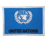 Écusson brodé drapeau des Nations unies thermocollant ou à coudre