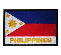 Écusson brodé drapeau des Philippines à coudre ou à repasser