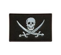 Écusson brodé Drapeau des Pirates Calico Jack Rackham à coudre