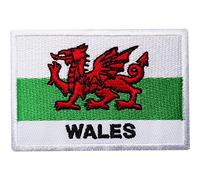 Écusson brodé drapeau du Pays de Galles thermocollant ou à coudre Dragon du Pays de Galles pour T-shirt Sac