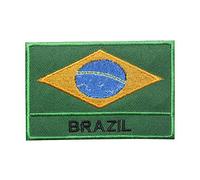 Écusson brodé drapeau du pays du Brésil - Patch thermocollant ou à coudre