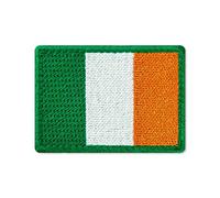 Écusson brodé drapeau irlandais, drapeau du pays de l'Irlande, emblème national tricolore irlandais, thermocollant (7 x 5 cm)