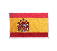 Écusson brodé drapeau national d’Espagne (4,5 × 3 cm) - Patch thermocollant/à coudre pour vestes, sacs à dos, sacs, chapeaux et projets de bricolage (Espagne)