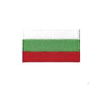 Écusson brodé drapeau national de la Bulgarie (4,5 × 3 cm) - Patch thermocollant/à coudre pour vestes, sacs à dos, sacs, chapeaux et projets de bricolage (Bulgarie)