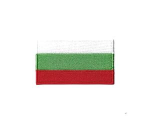 Écusson brodé drapeau national de la Bulgarie (4,5 × 3 cm) - Patch thermocollant/à coudre pour vestes, sacs à dos, sacs, chapeaux et projets de bricolage (Bulgarie)
