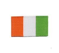 Écusson brodé drapeau national de la Côte d'Ivoire (4,5 × 3 cm) - Patch thermocollant/à coudre pour vestes, sacs à dos, sacs, chapeaux et projets de bricolage (Côte d'Ivoire)