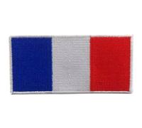 Écusson brodé drapeau national de la France à coudre ou à repasser