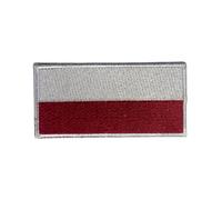 Écusson brodé drapeau national de la Pologne (4,5 × 3 cm) - Patch thermocollant/à coudre pour vestes, sacs à dos, sacs, chapeaux et projets de bricolage (Pologne)
