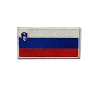 Écusson brodé drapeau national de la Slovénie (4,5 × 3 cm) - Patch thermocollant/à coudre pour vestes, sacs à dos, sacs, chapeaux et projets de bricolage (Slovénie)