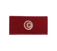 Écusson brodé drapeau national de la Tunisie (4,5 × 3 cm) - Patch thermocollant/à coudre pour vestes, sacs à dos, sacs, chapeaux et projets de bricolage (Tunisie)