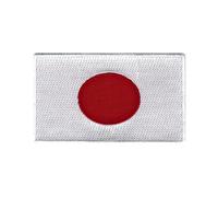 Écusson brodé drapeau national du Japon (4,5 × 3 cm) - Patch thermocollant/à coudre pour vestes, sacs à dos, sacs, chapeaux et projets de bricolage (Japon)