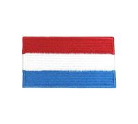 Écusson brodé drapeau national du Luxembourg (4,5 × 3 cm) - Patch thermocollant/à coudre pour vestes, sacs à dos, sacs, chapeaux et projets de bricolage (Luxembourg)