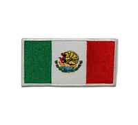 Écusson brodé drapeau national du Mexique (4,5 × 3 cm) - Patch thermocollant/à coudre pour vestes, sacs à dos, sacs, chapeaux et projets de bricolage (Mexique)