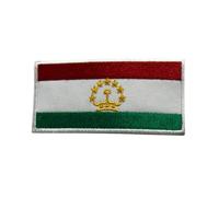 Écusson brodé drapeau national du Tadjikistan (4,5 × 3 cm) - Patch thermocollant/à coudre pour vestes, sacs à dos, sacs, chapeaux et projets de bricolage (Tadjikistan)