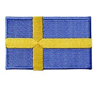 Écusson brodé drapeau suédois thermocollant ou à coudre