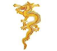 Écusson brodé en forme de dragon chinois - À coudre - Pour veste, dos - Emblème du cycliste