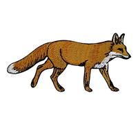 Écusson brodé en forme de renard à repasser ou à coudre