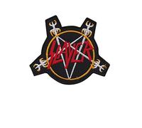 Écusson brodé en métal avec pentagramme de Slayer