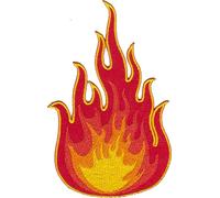 Ecusson brodé Imprimés Thermocollants iron-on Patch feu flamme chaleur