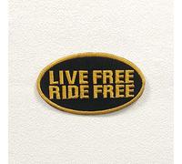 Écusson brodé Live Free Ride Free Noir