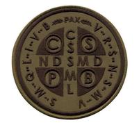 Écusson brodé Médaille de Saint Benoît - Version discrète - À coudre - Écusson brodé