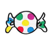 Écusson brodé motif bonbon chamelle, à repasser, pour carnaval, taille 7 x 4 cm