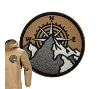 Écusson brodé | Motif montagne | Patch pour sac à dos d'aventure | pour vestes, sacs à dos, gilets, randonnée, aventure, , pêche