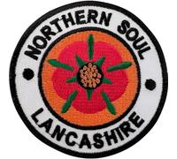 Écusson brodé Northern Soul Lancashire à thermocoller ou à coudre pour jeans jeans vêtements