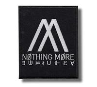 Écusson brodé « Nothing More » - Thermocollant - 1 Patch Rectangulaire en Tissu - Noir