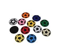 Écusson Brodé Patchs brodés de Football aléatoires, 12 pièces, for coudre sur le fer sur le Football, réparation d'applications décoratives, petits trous(Mix color 38mm)
