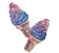 Écusson Brodé Patchs de glace autocollants à repasser sur vêtements, 2 pièces, transfert de chaleur, applications brodées à faire soi-même, Patch à paillettes en tissu