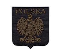 Écusson brodé « Pologne » - Armoiries polonaises (Olive Eagle) - Pologne - Thermocollant / Patch / Emblème