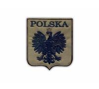 Écusson brodé Pologne (fond olive) - Pologne - À coudre - Écusson brodé